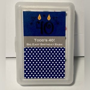 Todd’s 40! Big Easy Birthday Bash Playing Poker Cards - Only Set | New & Seales